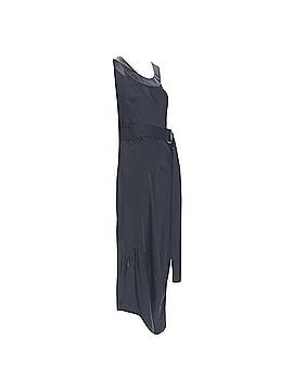 Victoria Beckham Victoria Beckham heavy satin leather collar belted bias dress (view 1)