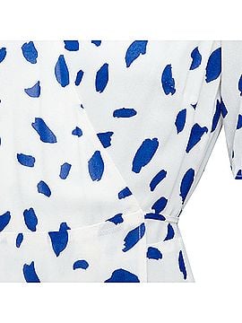 Reformation Reformation Dalmatian Print Puff Sleeve Wrap Dress (view 2)