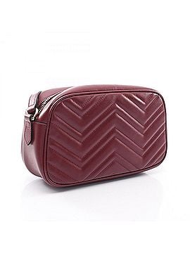 Gucci Gucci GG Marmont Small Shoulder Bag/Handbag, Leather, Women's, Bordeaux (798715) (view 2)