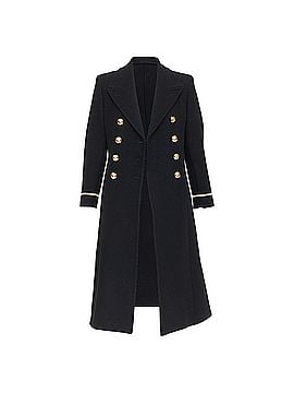 Saint Laurent Saint Laurent wool gold crest button coat (view 1)