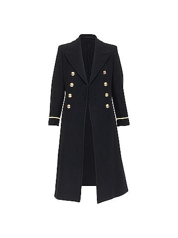Saint Laurent Saint Laurent wool gold crest button coat (view 1)