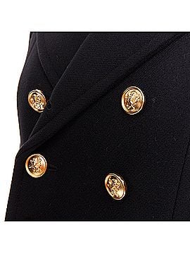 Saint Laurent Saint Laurent wool gold crest button coat (view 2)