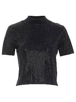 Alexander Wang Alexander Wang Hotfix crystal double cashmere cropped sweater (view 1)