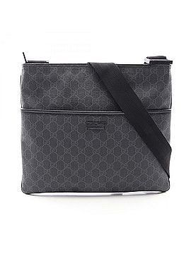 Gucci Gucci GG Supreme Shoulder Bag/Handbag, Coated Canvas and Leather, Men's/Women's, Black/Gray, 162904 (view 1)