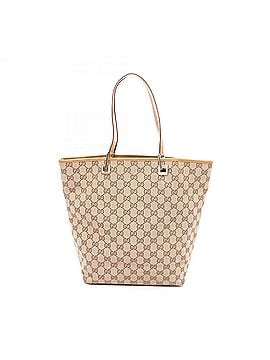 Gucci Gucci GG Canvas Tote Bag Handbag Leather Women's Beige/Brown 002 1098 (view 1)