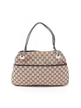 Gucci Gucci GG Canvas Shoulder Bag/Handbag, and Leather, Women's, Beige/Brown, Item No. 121023 (view 1)