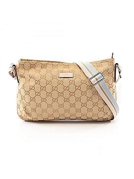 Gucci Gucci GG Canvas Shoulder Bag/Handbag, and Leather, Women's, Beige/Pink, 189749 (view 1)