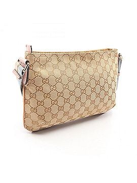Gucci Gucci GG Canvas Shoulder Bag/Handbag, and Leather, Women's, Beige/Pink, 189749 (view 2)