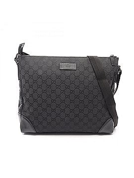 Gucci Gucci GG Canvas Shoulder Bag/Handbag, and Leather, Men's Women's, Black, 110054 (view 1)