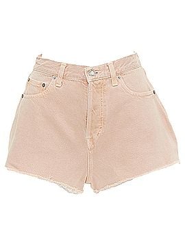 Saint Laurent Saint Laurent Washed Denim Logo Flared Shorts (view 1)