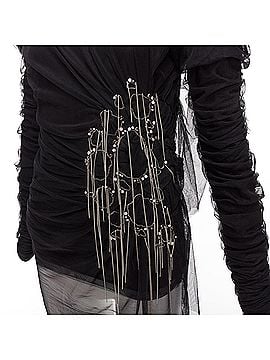 Faith Connexion Faith Connexion Mesh Overlay Chain Crystal Top (view 2)