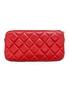 Chanel CHANEL Chain Wallet, Double Zip Lambskin, Red, AP0248, Women's (view 2)
