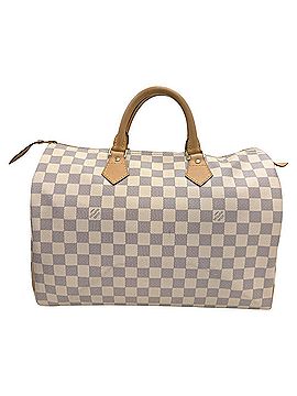 Louis Vuitton LOUIS VUITTON Damier Azur M41535 Speedy 35 Boston Bag Handbag for Men and Women (view 2)