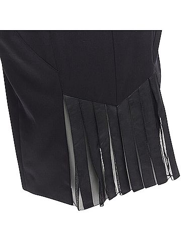 Alexander Wang Alexander Wang built-in corset strapless leather pleat back dress (view 2)