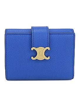 Céline CELINE Celine Tri-fold Wallet 10M963GHH Fine Strap Nino Women's Blue (view 1)