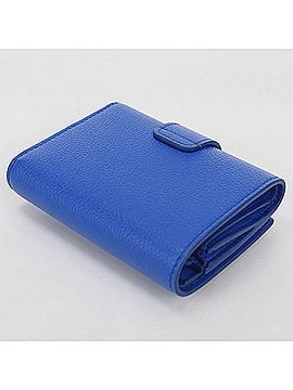 Céline CELINE Celine Tri-fold Wallet 10M963GHH Fine Strap Nino Women's Blue (view 2)