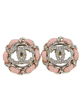 Chanel CHANEL Chanel Earrings, Rhinestone, Coco Mark, Women's, Gold (view 1)