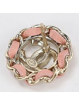 Chanel CHANEL Chanel Earrings, Rhinestone, Coco Mark, Women's, Gold (view 2)