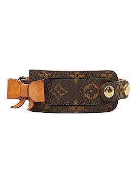 Louis Vuitton Louis Vuitton Monogram Bracelet Porte Adresse Ribbon M92577 Brown Leather Women's LOUIS VUITTON (view 1)