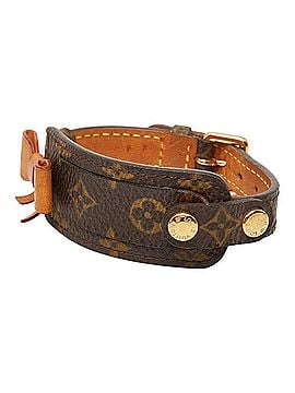 Louis Vuitton Louis Vuitton Monogram Bracelet Porte Adresse Ribbon M92577 Brown Leather Women's LOUIS VUITTON (view 2)