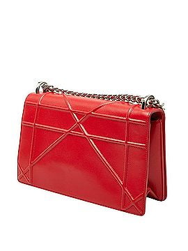 Christian Dior Christian Dior Dior Diorama Chain Shoulder Bag, Red Leather, Women's (view 2)