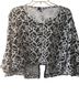 Roz & Ali Floral Black White Jacket Size 2X - photo 2