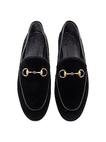 Gucci Gucci Jordaan velvet horsebit loafers (view 1)