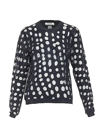 Acne Acne Studios Ninah Dots cotton irregular dots sheer sweater (view 1)