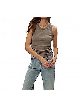 Michael Stars Ella Shine Tank Top in Cobblestone (view 2)