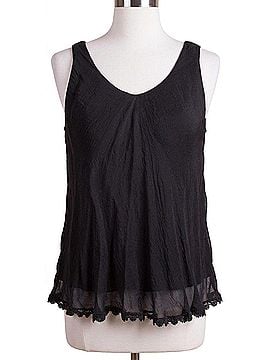 GiGi Moda Carino Silk Sleeveless Top in Black (view 1)