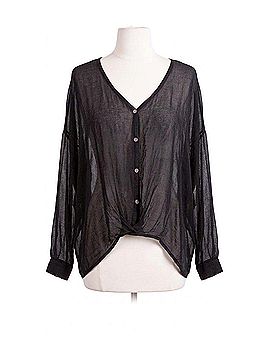 GiGi Moda Ryana Long Sleeve Blouse in Black (view 1)