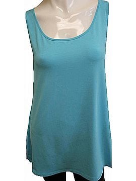 Angel Apparel Women's Tunic Tank Top in Aqua (view 2)