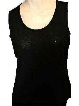 Angel Apparel Women's Bra-Friendly Knit Tank Top in Black (view 2)