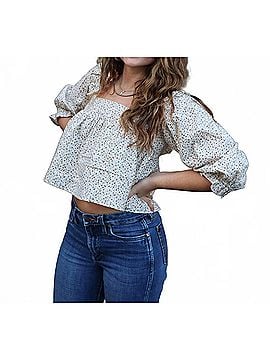 Storia Madeline Cropped Top in White (view 2)