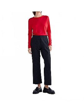 summum woman Crewneck Long Sleeve Top in True Red (view 2)