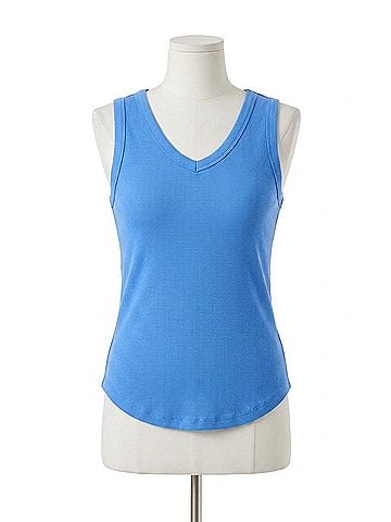 Tribal Wear Two Ways Reversible Tank Top in Sky Blue (view 1)