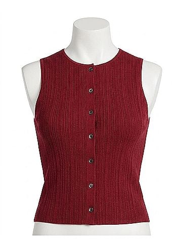 Paige Leira Sweater Tank in Cranberry (view 1)