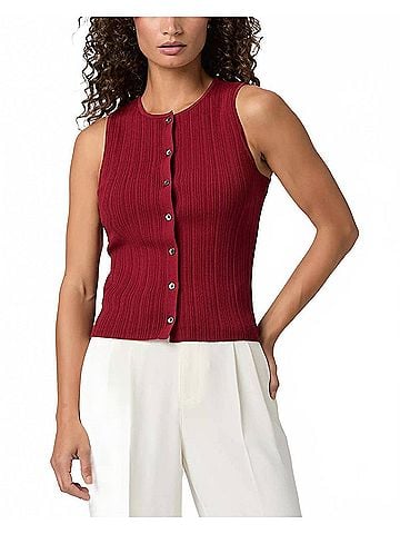 Paige Leira Sweater Tank in Cranberry (view 2)