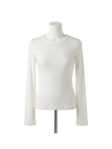 Z Supply Second Skin Long Sleeve Tee in Cloud (view 1)