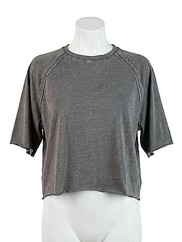 Simply Southern Women's Sunday Lounge Tee in Dark Grey (view 1)