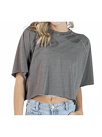 Simply Southern Women's Sunday Lounge Tee in Dark Grey (view 2)