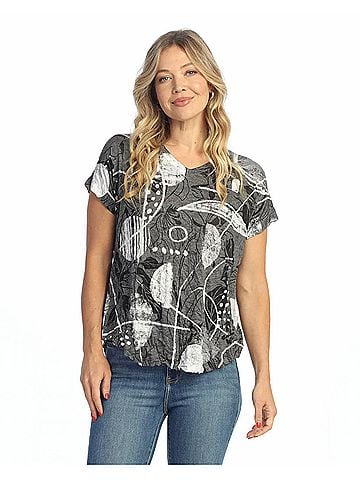 Jess & Jane Crushed Dolman Sleeve Top in Canvas (view 2)