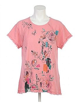 Jess & Jane Mineral Washed Gauze Cotton Top in Whimsy (view 1)