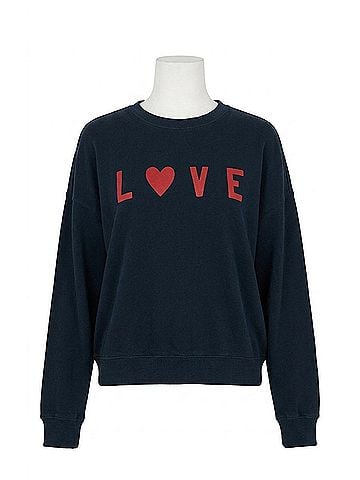 Z Supply First Date Long Sleeve Sweatshirt in Eclipse (view 1)
