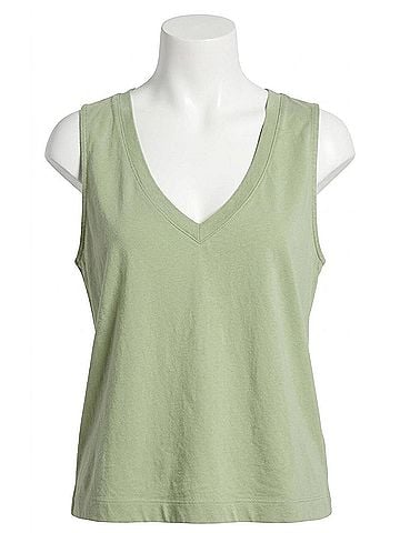 Z Supply Sloane V-Neck Top in Crystal Green (view 1)