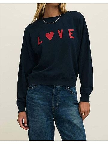 Z Supply First Date Long Sleeve Sweatshirt in Eclipse (view 2)
