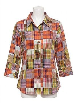 Parsley & Sage Jane Shirt in Orange Multi (view 1)