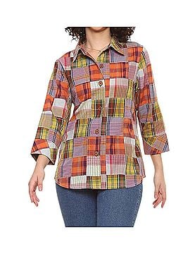 Parsley & Sage Jane Shirt in Orange Multi (view 2)