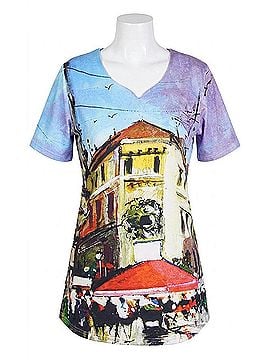 Parsley & Sage Venice Impressionist Top in Multi (view 1)