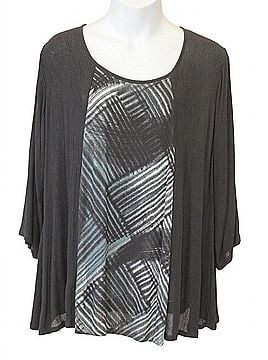 MODESCE Women's Rebecca Swing Tunic - Plus in Black (view 1)